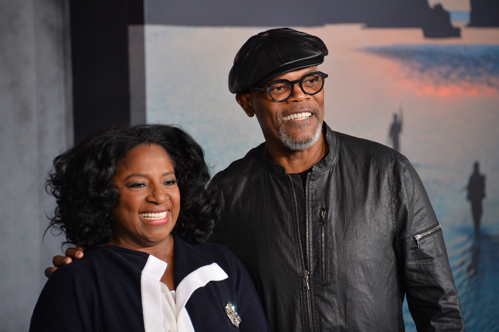 LOS ANGELES, CA - MARCH 8, 2017: Samuel L jackson & LaTanya Richardson at the premiere for "Kong: Skull Island" at Dolby Theatre, Los Angeles