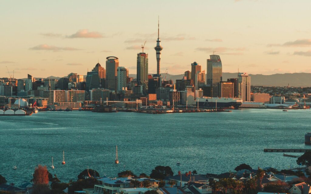 Auklad skyline in New Zealand