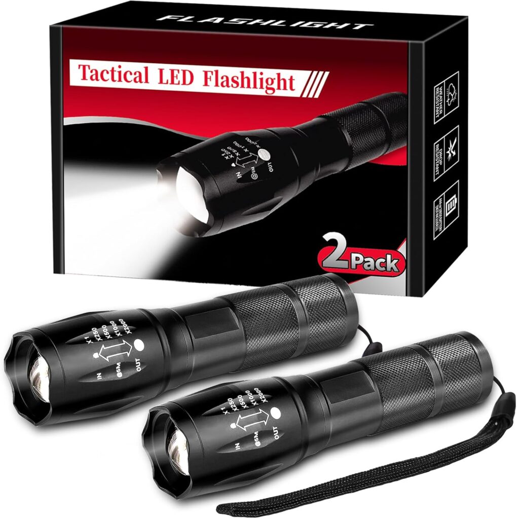 Vont LED Tactical Flashlight (2 Pack)