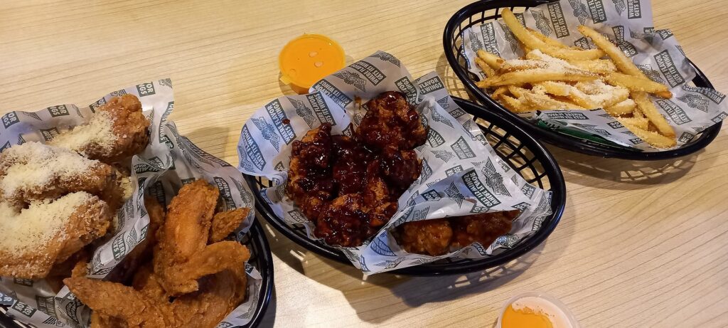 Wings and fries from Wingstop

