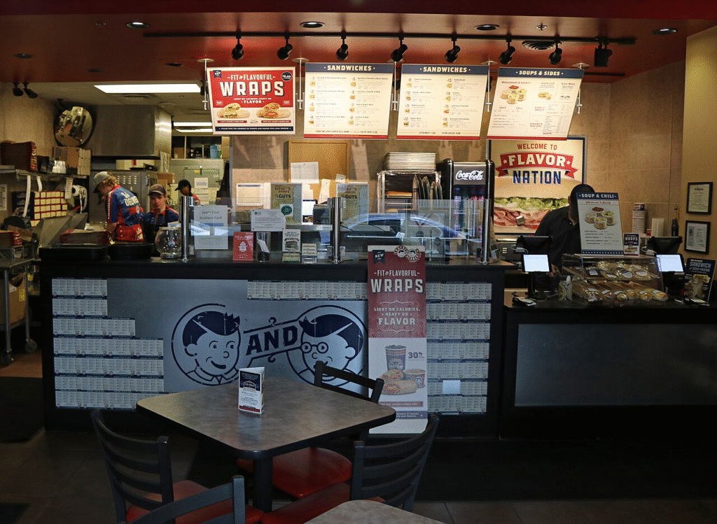 Interior of one of the shops.