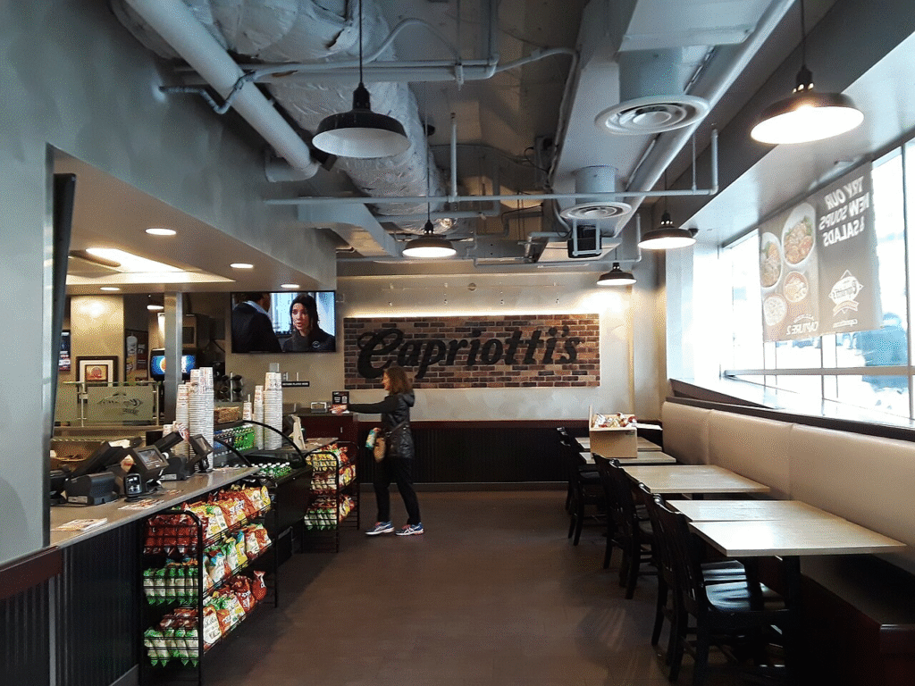 Counter area of a Capriotti's in Rosslyn, Arlington, Virginia (now closed)
