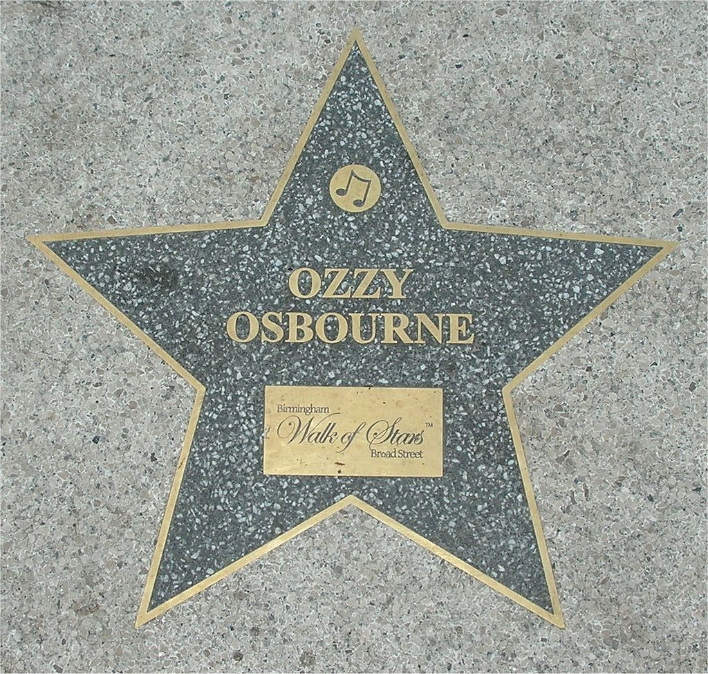Osbourne featured on the Birmingham Walk of Stars in Birmingham