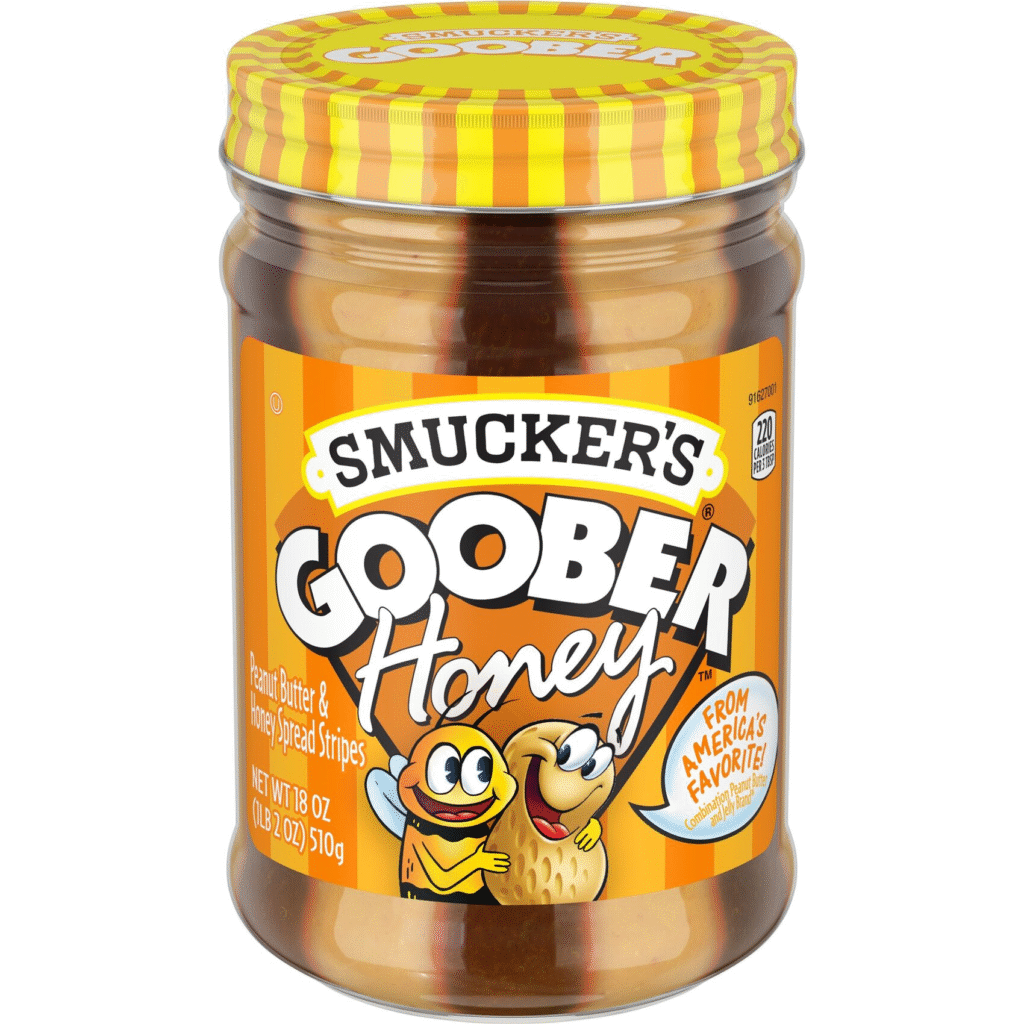 Peanut Butter & Honey Spread Stripes is the ultimate combo made with creamy peanut butter and a sweet honey spread — from America’s favorite combination peanut butter and jelly 