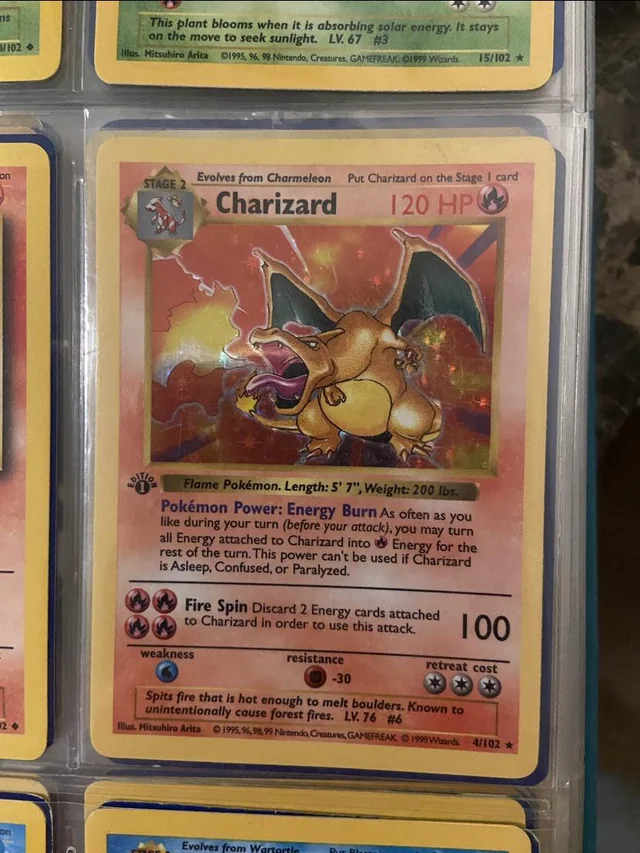 First Edition Charizard Pokémon Card