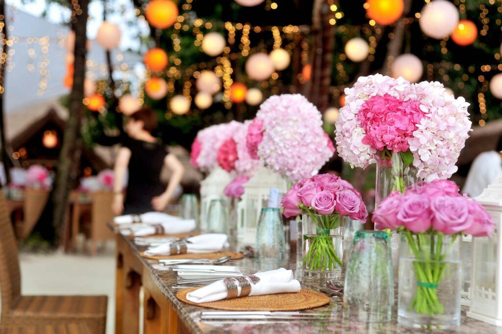 wedding table arrangement