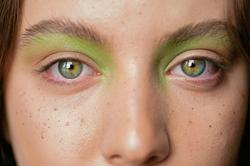 close up of eyes