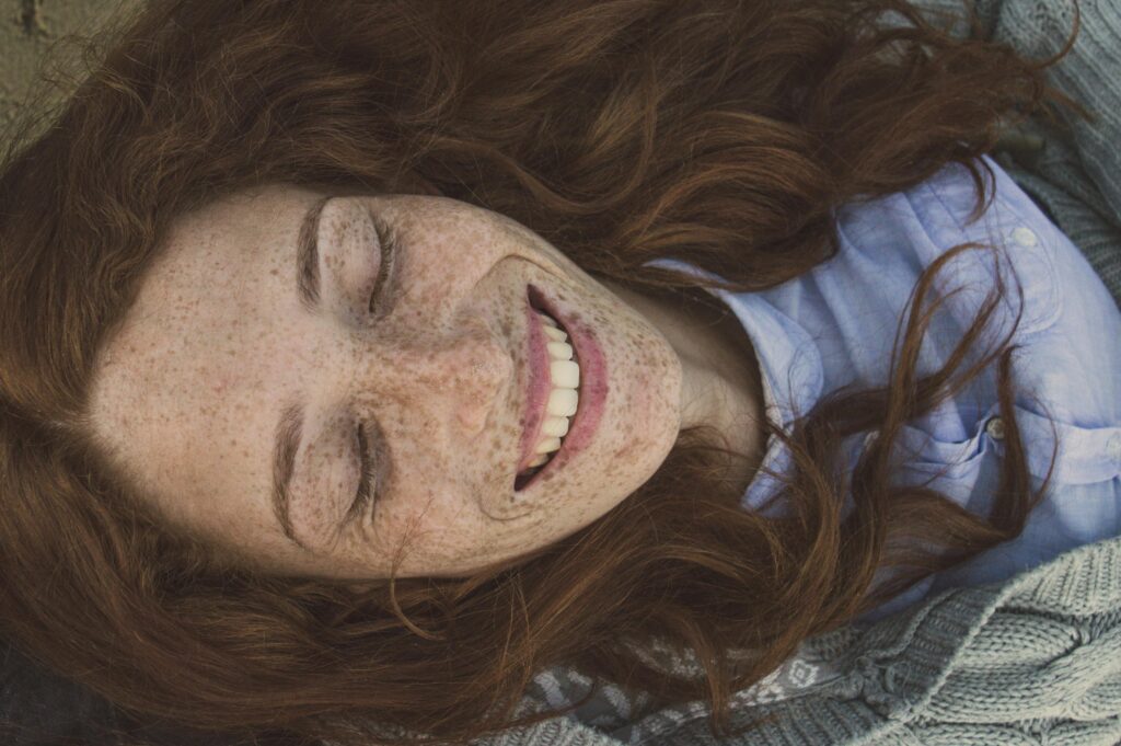 woman smiling