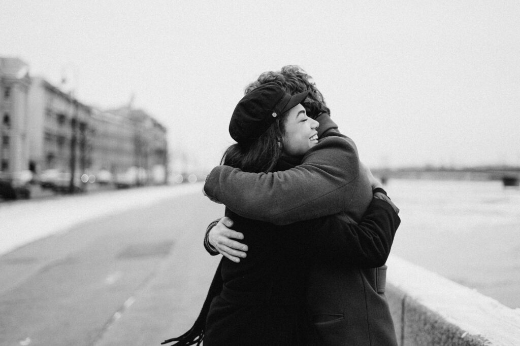 couple hugging