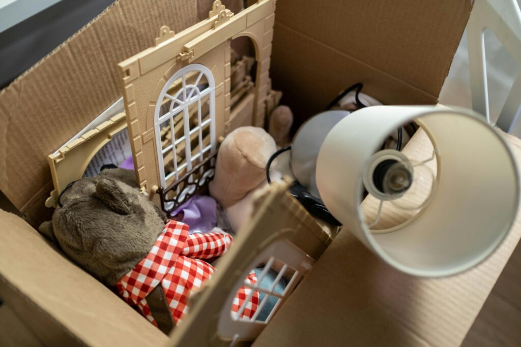 box with old toys