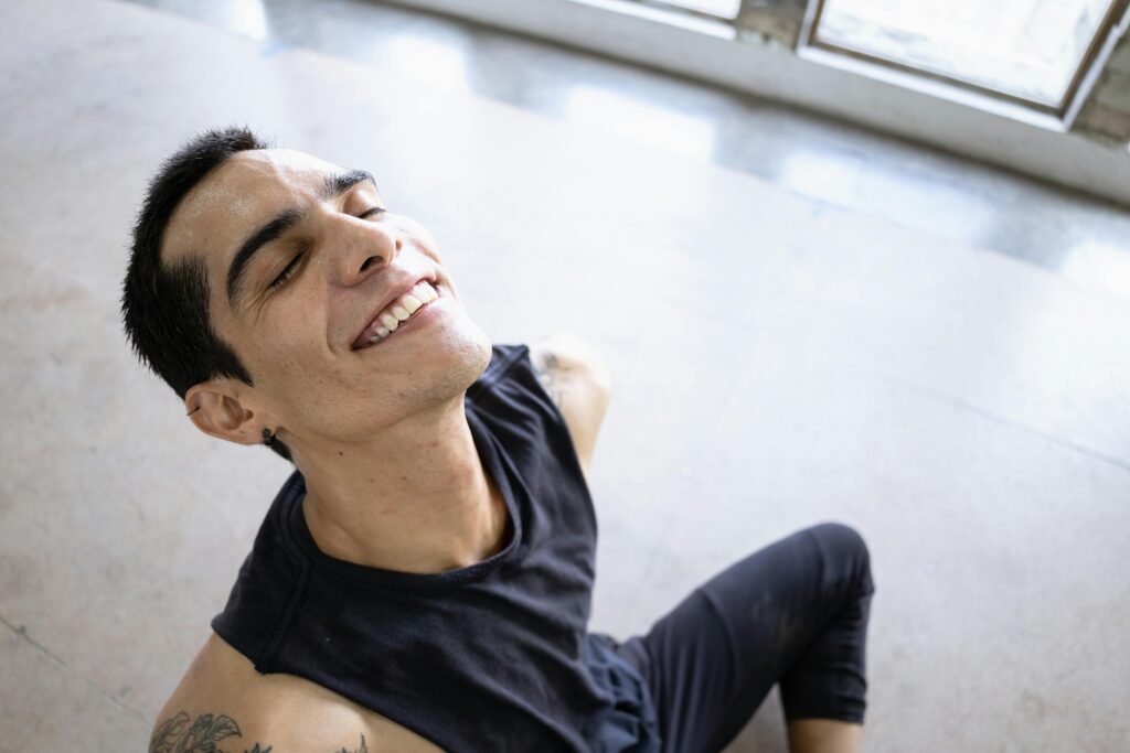 Man smiling
