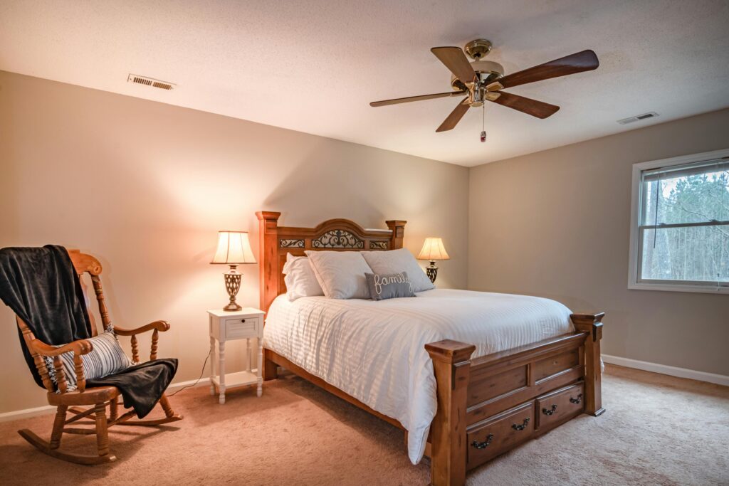 room with ceiling fan