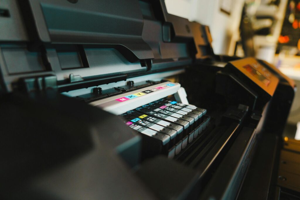 close up of inkjet printer