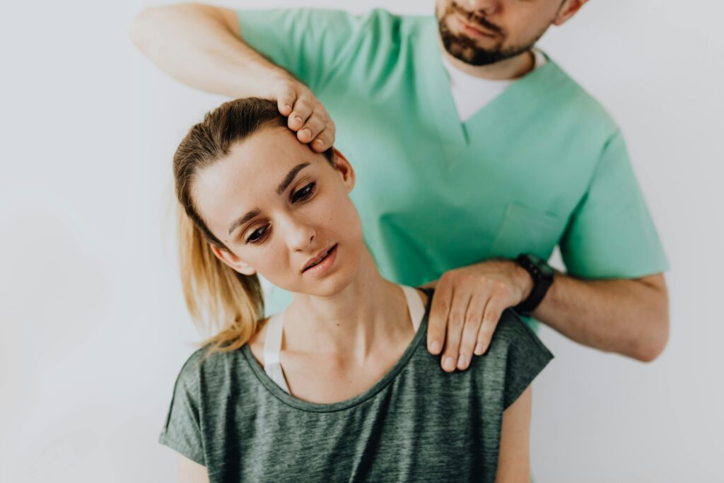 woman getting a massage