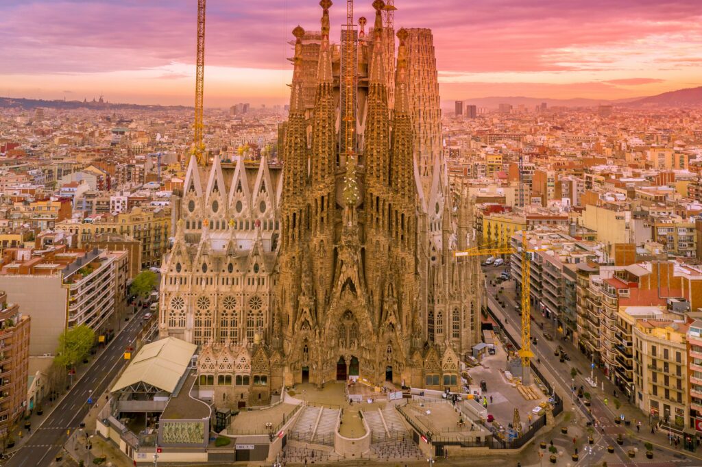 image of a cathedral in Barcelona 