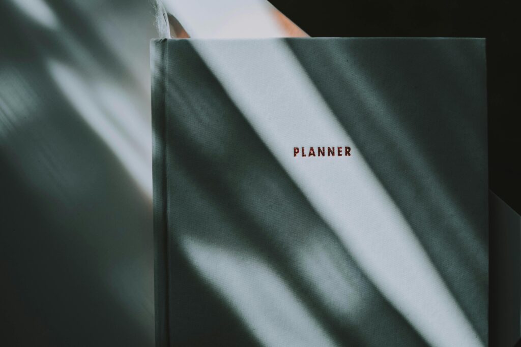 image of a planner book