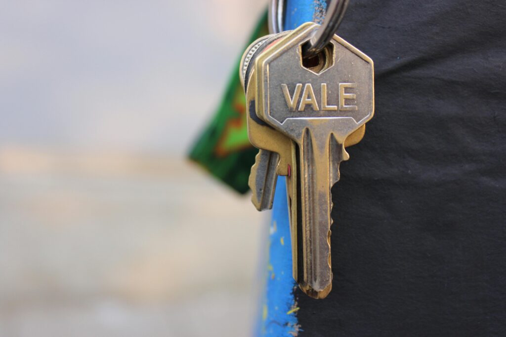 house keys on key ring