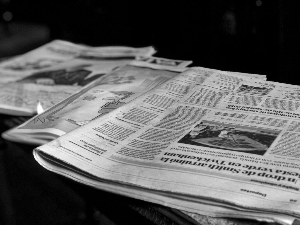 image of old news papers