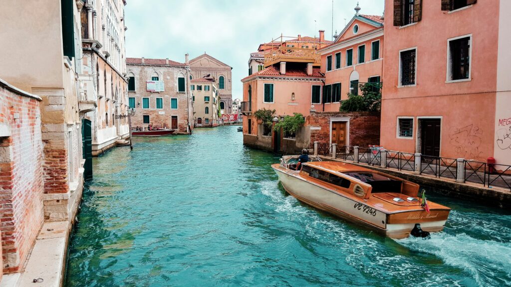 boat on water in Venice