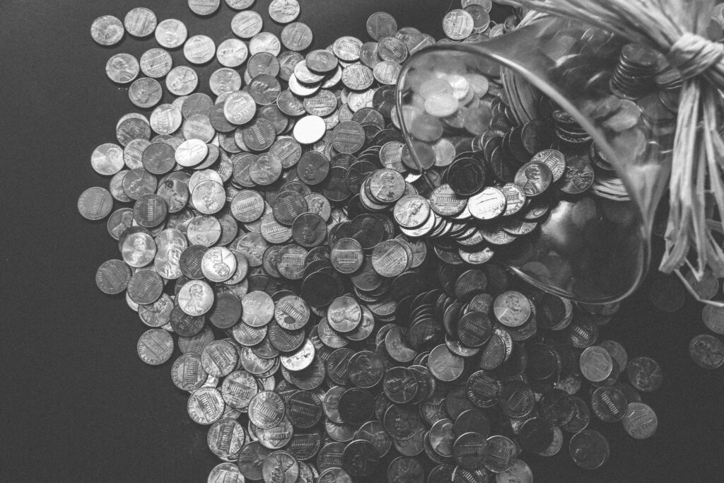 jar of coins