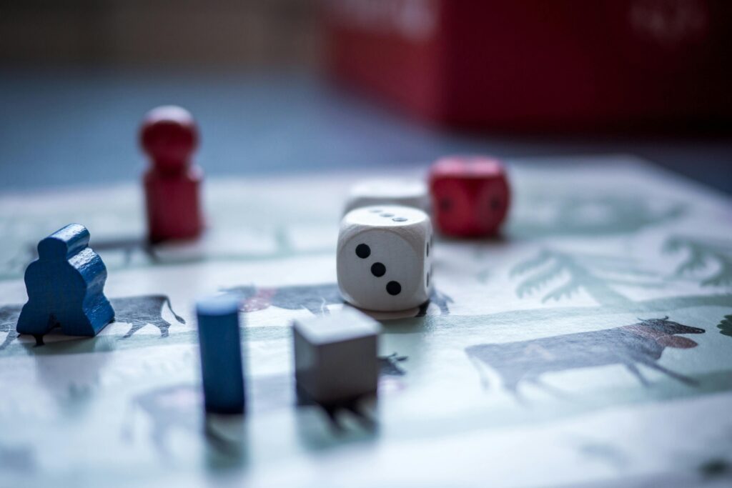 dice on board game