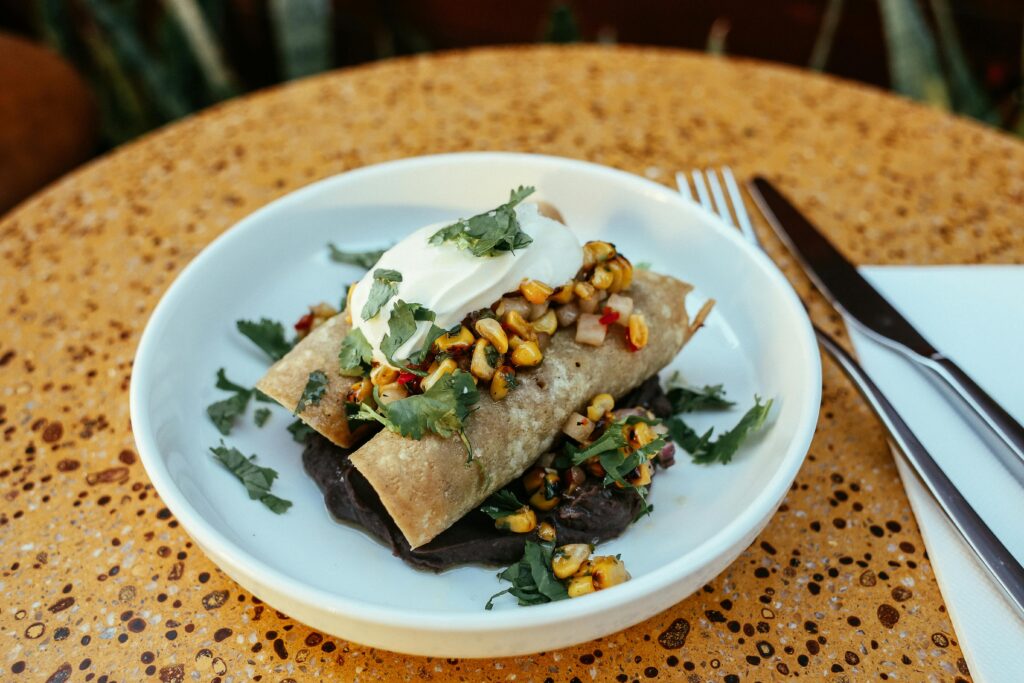 Chicken Enchiladas with Sour Cream Sauce