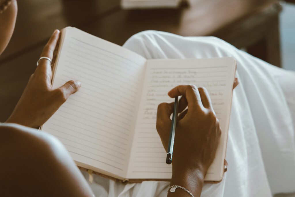 woman journaling