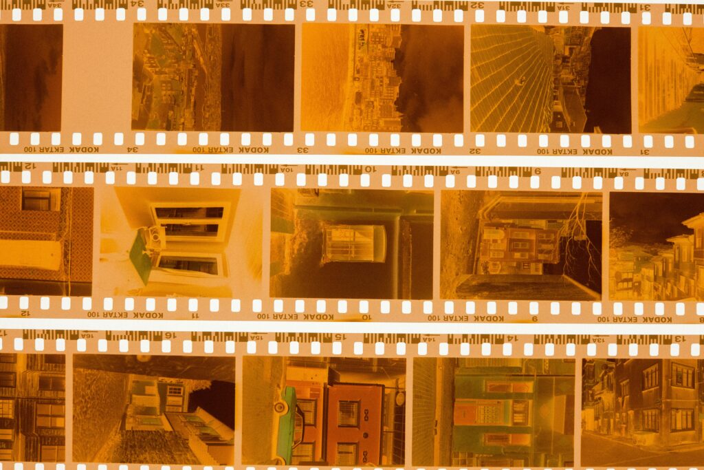 image of old film being developed
