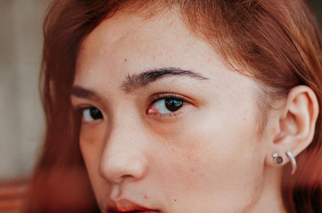 close up of asian woman