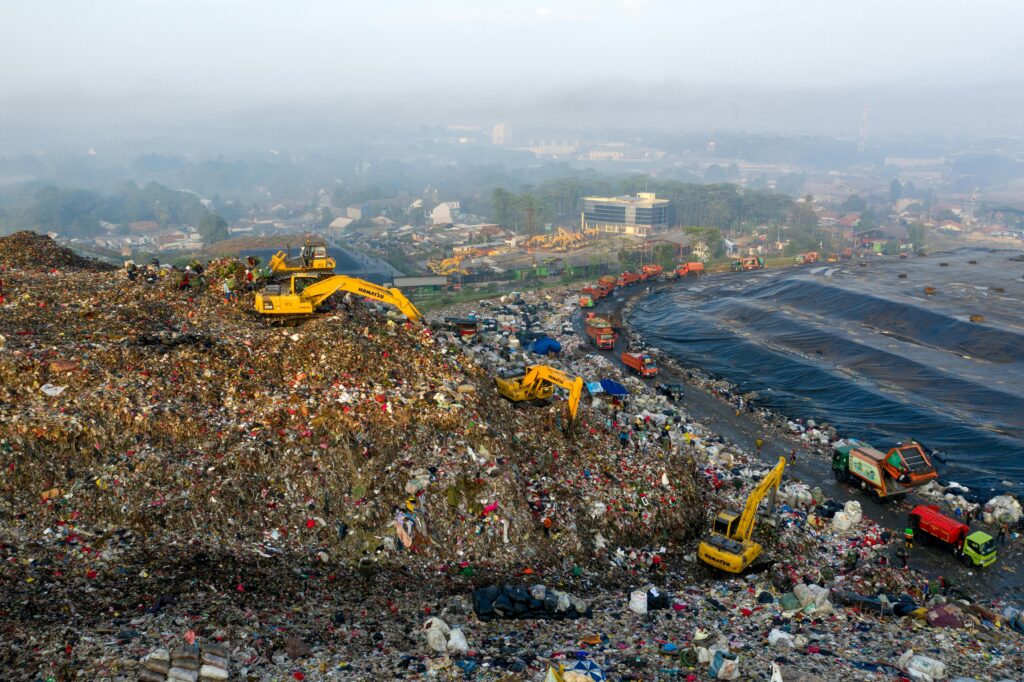 Ariel image of landfill dump