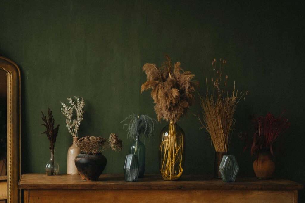 selection of glass vases