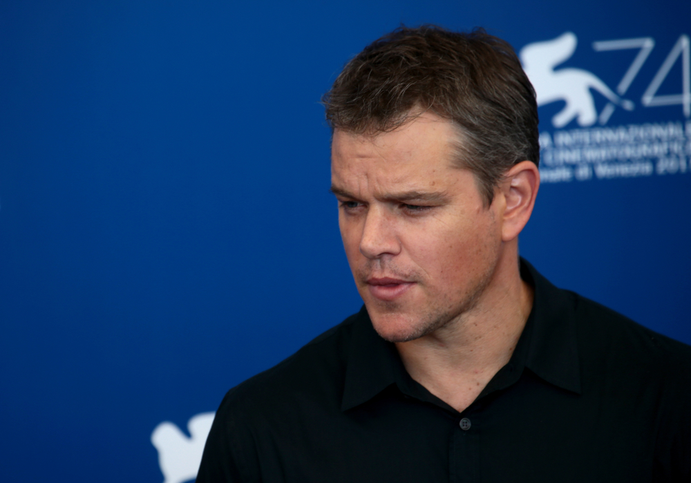 Venice, Italy. 30 August, 2017. Matt Damon attend the 'Downsizing' photocall during the 74th Venice Film Festival
