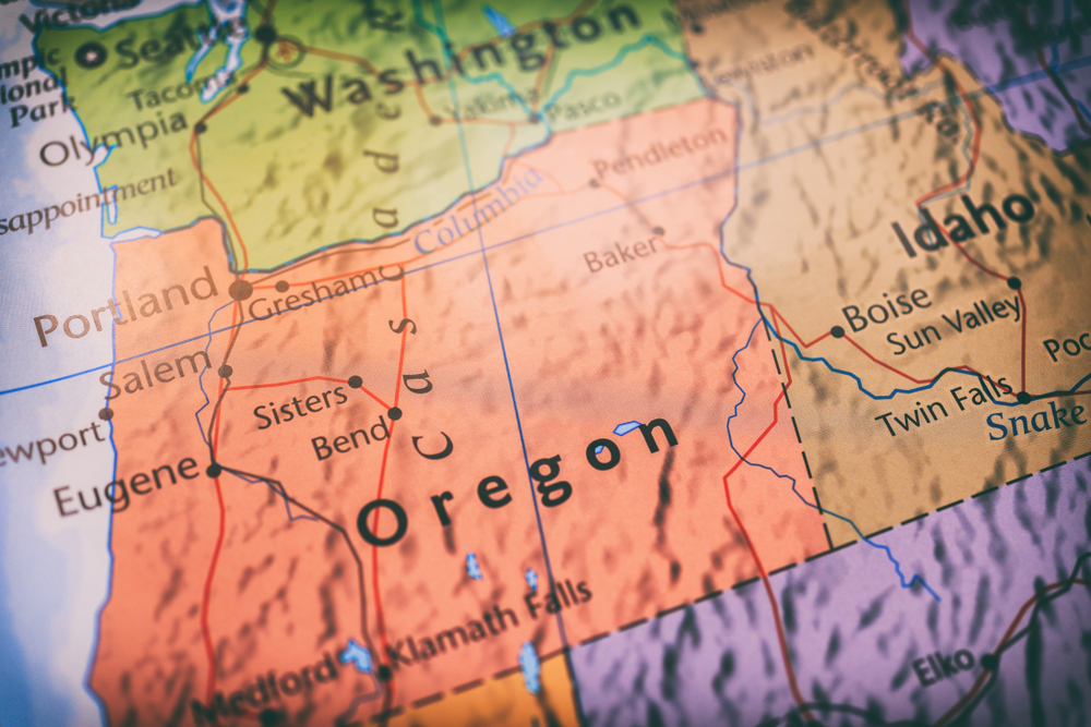 Oregon map background