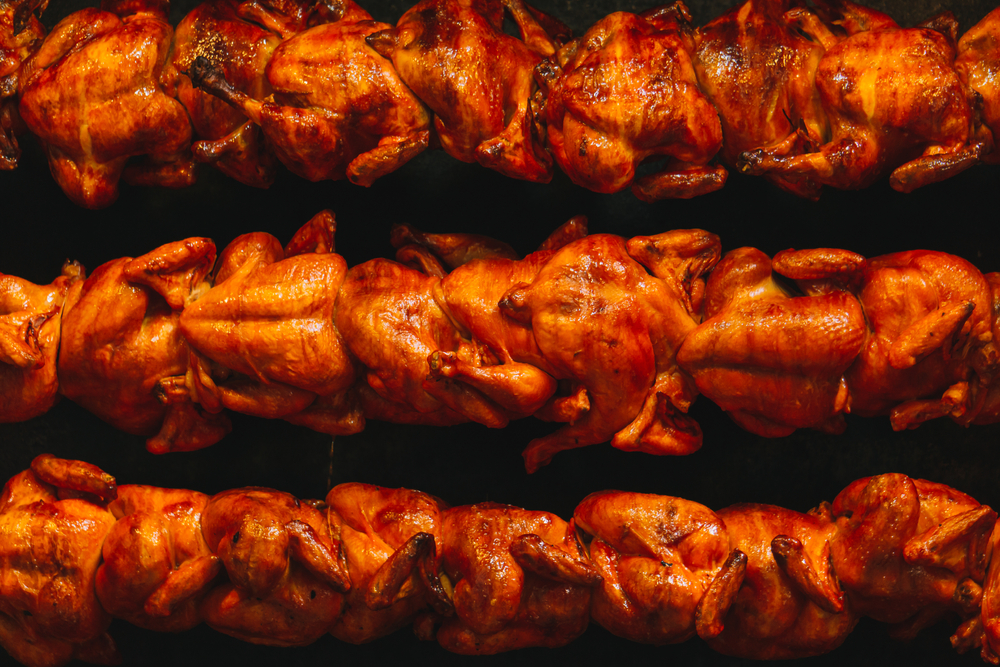 delicious and juicy rotisserie chicken
