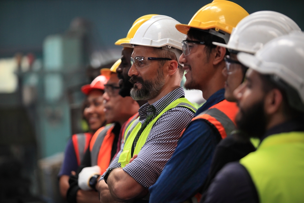 construction workers smiling