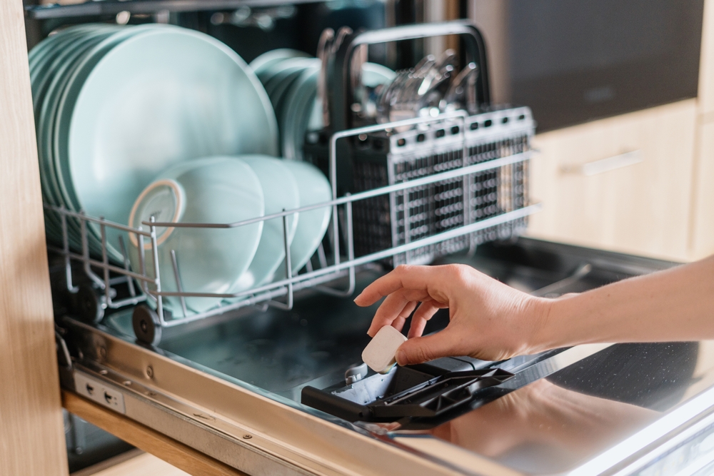 dishwasher with dishes