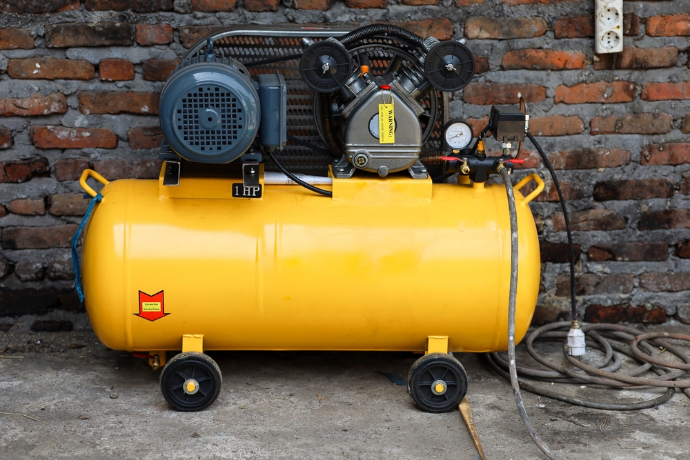 new electric air compressor, air filler complete with air pressure gauge