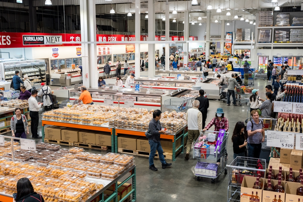 Taiwan 08 December 2023: Inside of the Costco store in Taiwan

