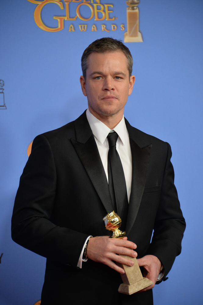 LOS ANGELES, CA - JANUARY 10, 2016: Matt Damon at the 73rd Annual Golden Globe Awards at the Beverly Hilton Hotel.