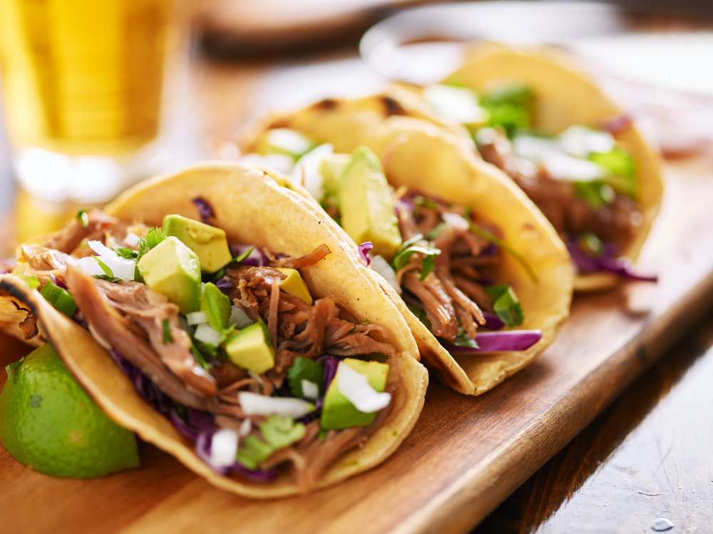 close up of tacos