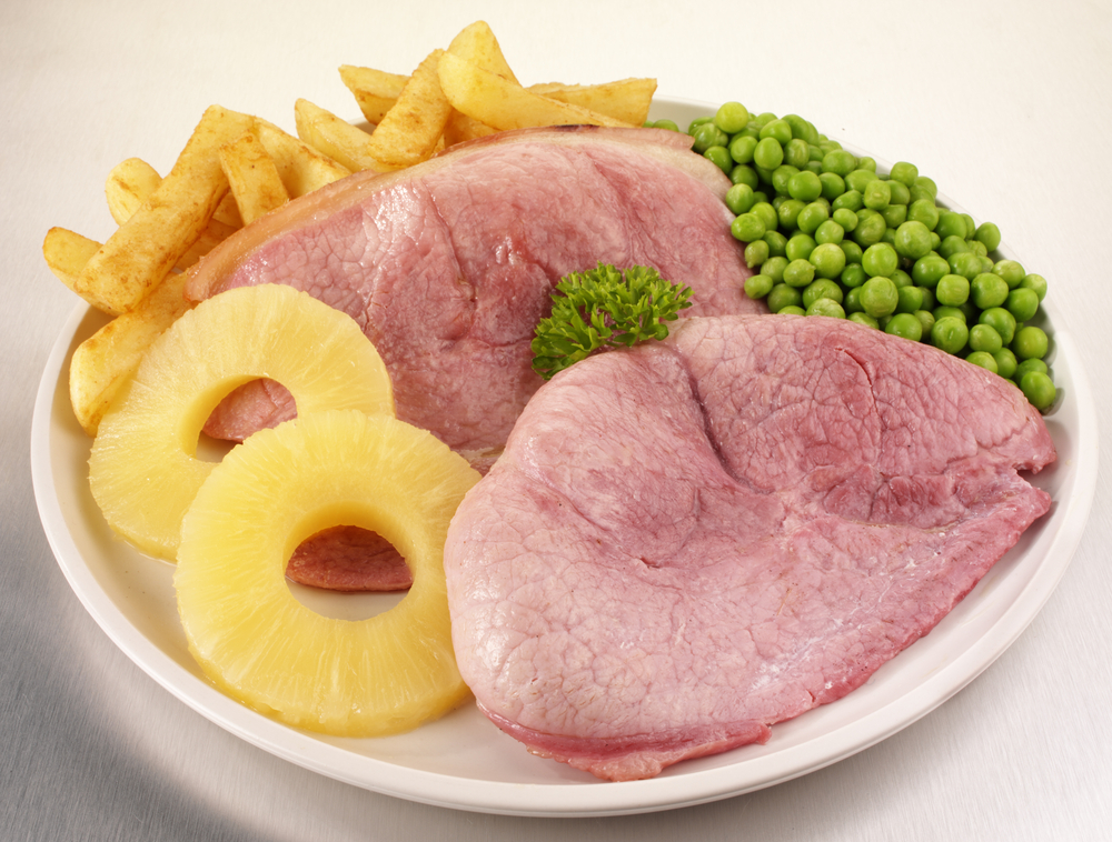 Ham Steak with Pineapple Ring