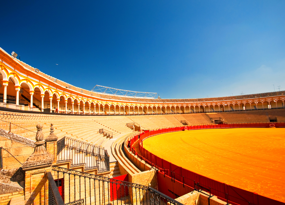 The bull arena of Seville, Spain