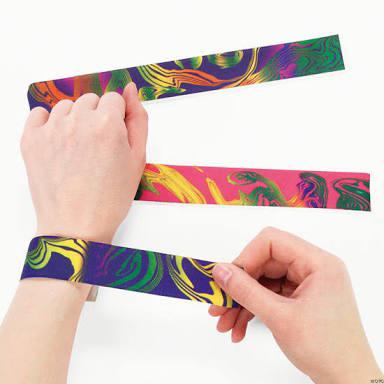 Slap Bracelets with Exposed Edges
