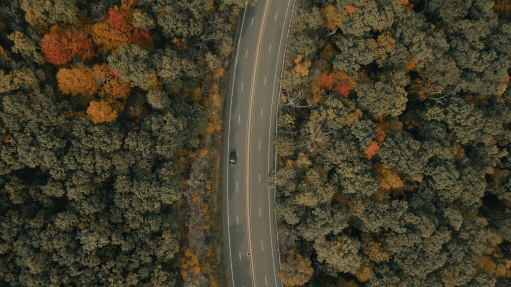 black car on road during daytime
