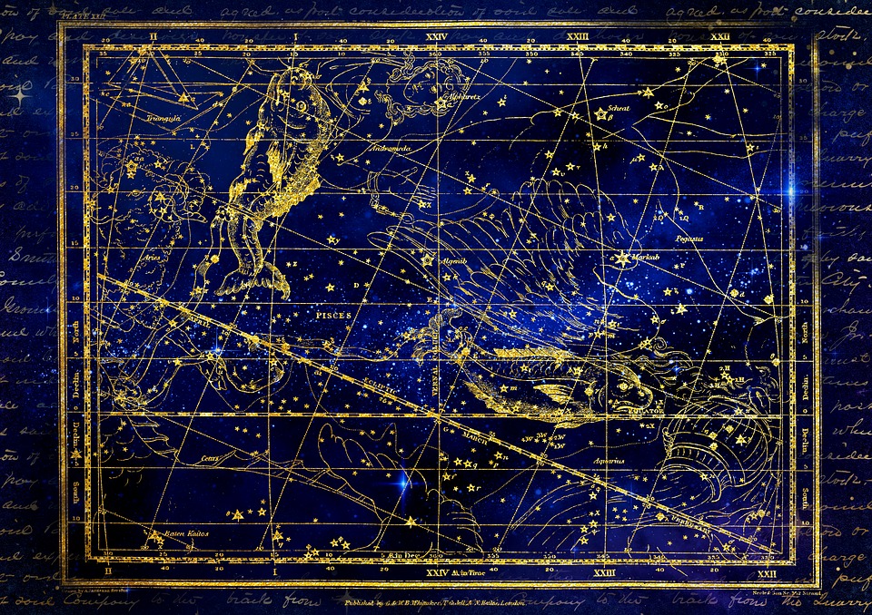constellation Pisces, a zodiac constellation in the Northern celestial hemisphere.