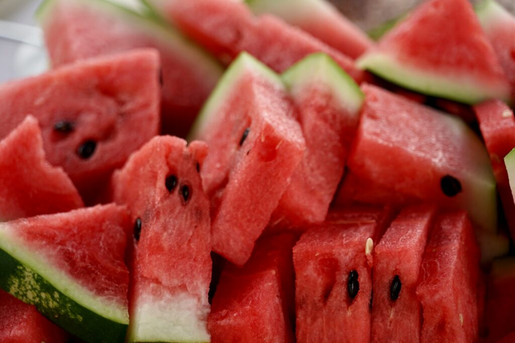 watermelon close-up photography
