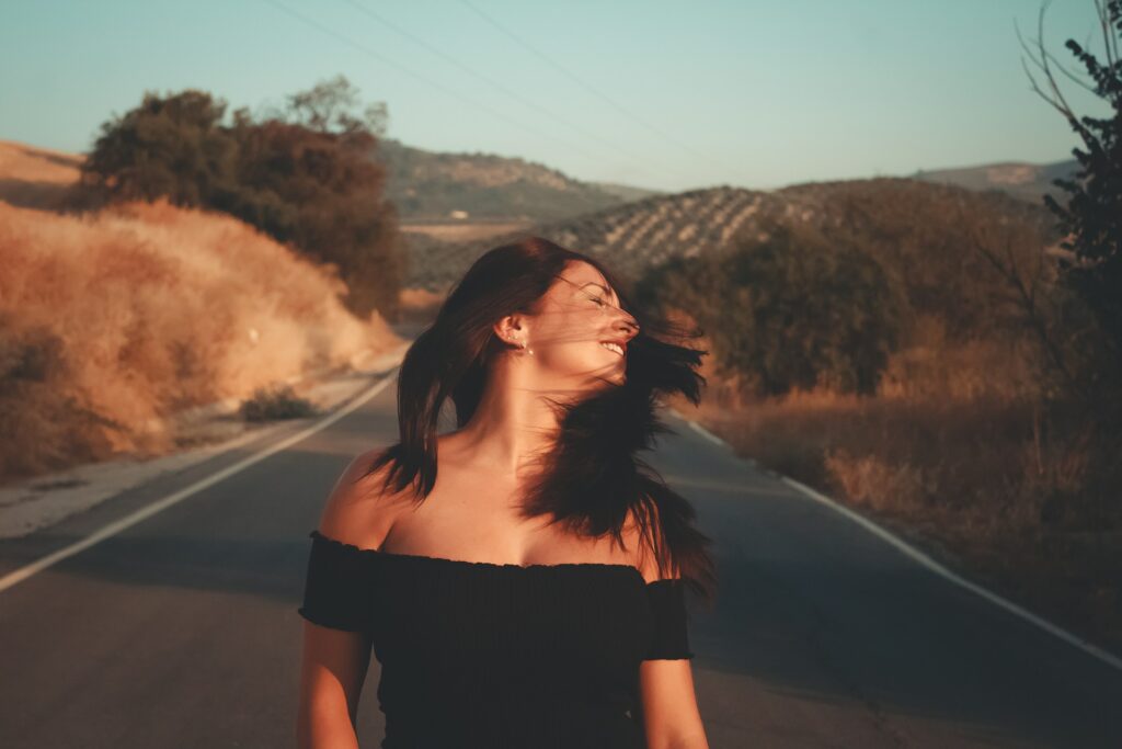 women's black off-shoulder top
