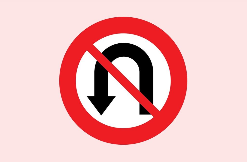 No U-Turn, Austria, Road Sign