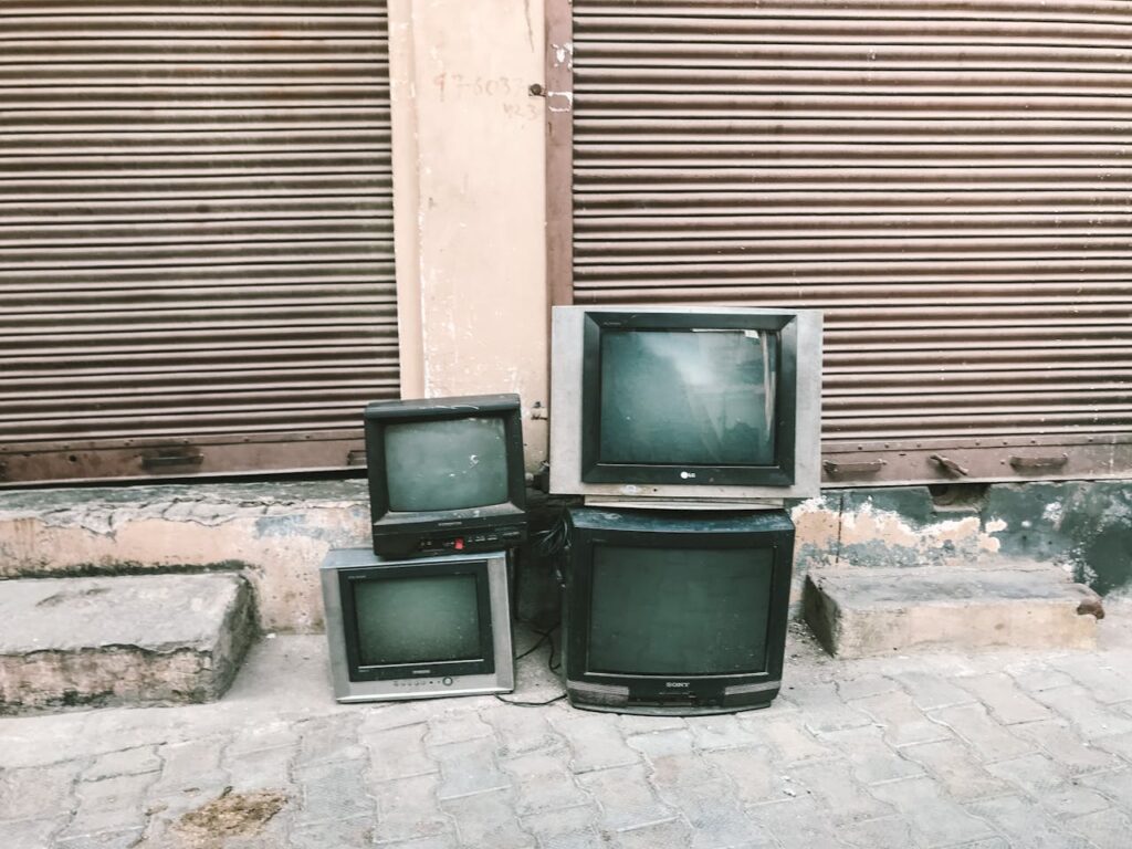 Discarded Televisions on the Street
