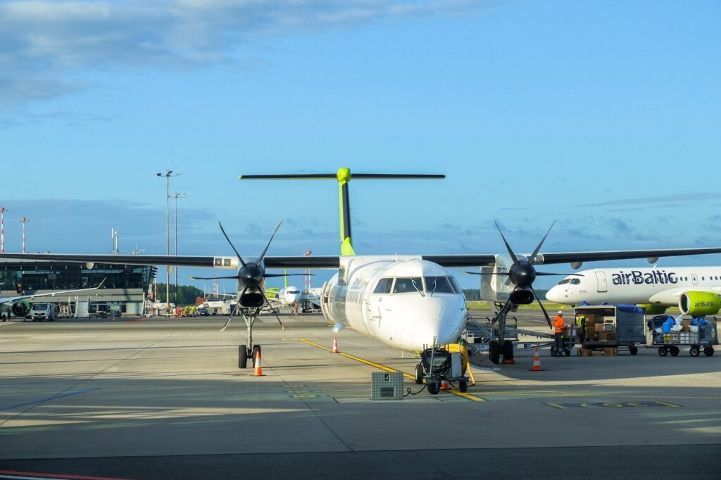 Air Baltic Aircraft at Riga International Airport
